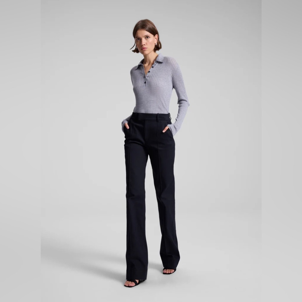 A.L.C $450 Simon Stretch Cotton Pant Midnight Navy NWT - Picture 1 of 6